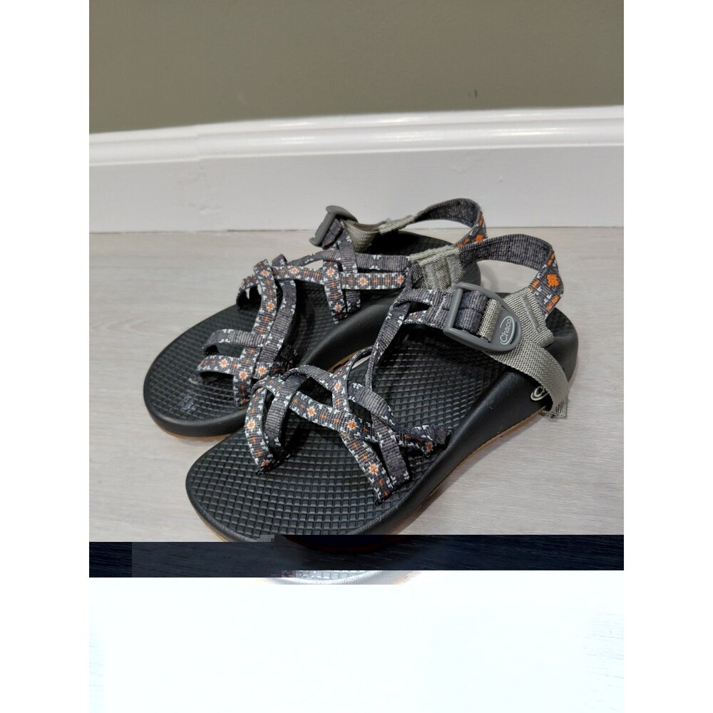 Chaco ZX2 Creed Gray Print Strap Floral Sandals Sz 5 Great - Picture 9 of 10